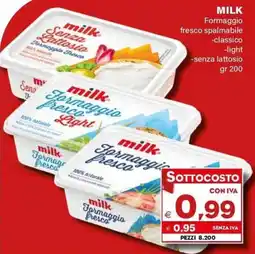 Boningros Cash and Carry milk Formaggio fresco offerta