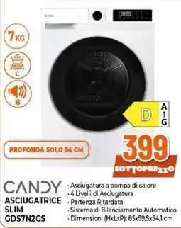 Ipercoop Candy asciugatrice slim offerta
