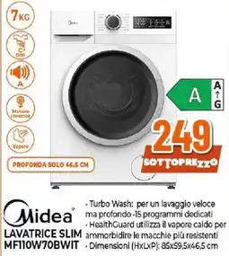 Ipercoop Midea lavatrice slim offerta