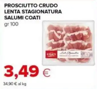 Prosciutto crudo lenta stagionatura Coati