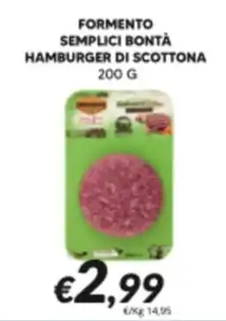 Supermercati Visotto Formento semplici bontà hamburger di scottona offerta