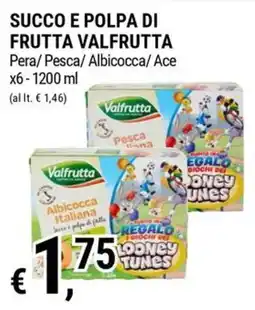 Tre Valli Supermercato Succo e polpa di frutta Valfrutta offerta