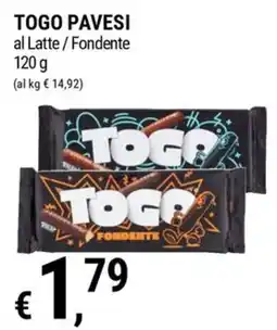 Tre Valli Supermercato Togo Pavesi al Latte / Fondente offerta