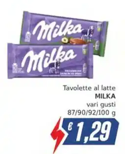 Italy Cash Tavolette al latte MILKA offerta