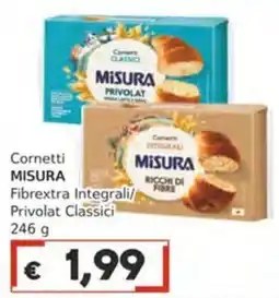 Italy Cash Cornetti MISURA Fibrextra Integrali/Privolat Classici offerta