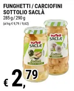 Tre Valli Supermercato Funghetti / Carciofini Sottolio Sacla offerta