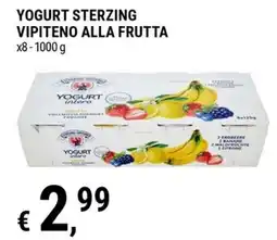 Tre Valli Supermercato Yogurt Sterzing Vipiteno alla frutta offerta