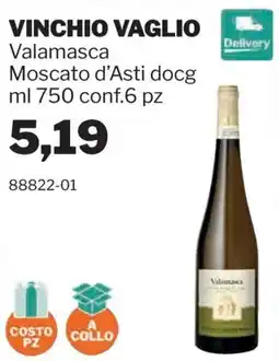 GrosMarket Vinchio Vaglio Valamasca Moscato d'Asti docg offerta