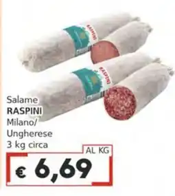 Italy Cash Salame Raspini Milano/Ungherese offerta