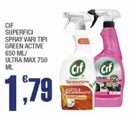 Splendidi e Splendenti Cif Superfici Spray vari tipi Green Active offerta