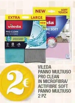 Splendidi e Splendenti Vileda panno multiuso pro clean in microfibra/actifibre soft offerta