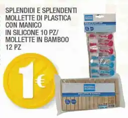 Splendidi e Splendenti Splendidi e splendenti mollette di plastica con manico in silicone/ mollette in bamboo offerta