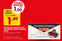 Italmark Tavoletta cioccolato fondente extra amaro Novi offerta