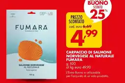 Italmark Carpaccio di salmone norvegese al naturale Fumara offerta