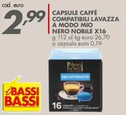 Italmark Capsule caffè compatibili Lavazza a modo mio Nero Nobile offerta
