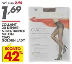 Italmark Collant 20 Denari Nero/Daino/Melon Ciao Golden Lady offerta