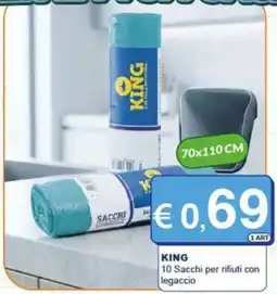 Mister Risparmio Sacchi per rifiuti con legaccio King offerta