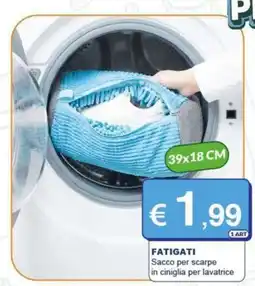 Mister Risparmio FATIGATI Sacco per scarpe in ciniglia per lavatrice offerta