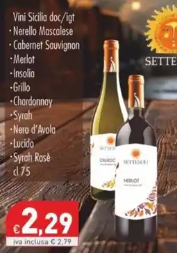 Cash & Carry Grossy Vini Sicilia doc/igt Sette offerta