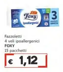 Italy Cash Fazzoletti 4 veli ipoallergenici FOXY offerta