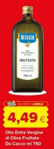 Tigre Olio Extra Vergine di Oliva Fruttato De Cecco offerta