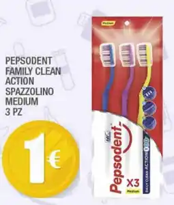 Splendidi e Splendenti Pepsodent Family Clean Action Spazzolino Medium offerta