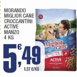 Splendidi e Splendenti Morando Miglior Cane Croccantini Active Manzo offerta