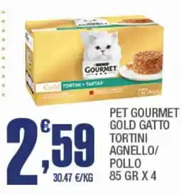 Splendidi e Splendenti Pet Gourmet Gold Gatto Tortini Agnello/Pollo offerta