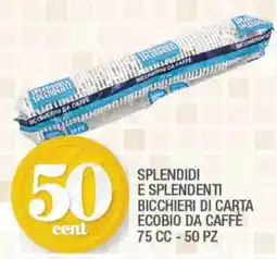 Splendidi e Splendenti Splendidi e splendenti bicchieri di carta ecobio da caffè offerta