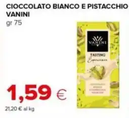 Tigre Cioccolato bianco e pistacchio Vanini offerta