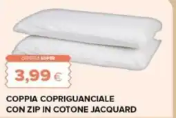 Oasi Coppia copriguanciale con zip in cotone jacquard offerta