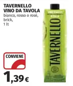 Ipercoop Tavernello vino da tavola offerta