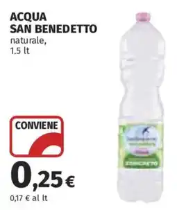 Ipercoop Acqua San Benedetto naturale offerta