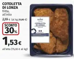 Ipercoop Cotoletta di lonza offerta