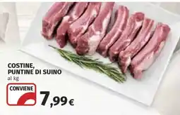 Ipercoop Costine, puntine di suino offerta