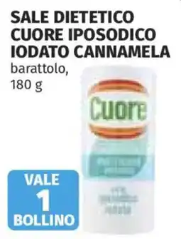 Ipercoop Sale dietetico cuore iposodico iodato cannamela offerta