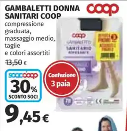 Ipercoop Gambaletti donna sanitari Coop offerta