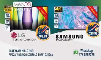 LG TV LED 32" LQ631COZA