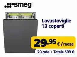 Sinergy Smeg lavastoviglie 13 coperti offerta