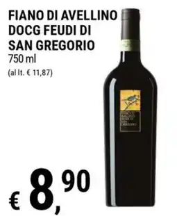 Tre Valli Supermercato Fiano di Avellino DOCG Feudi di San Gregorio offerta