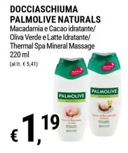 Tre Valli Supermercato Docciaschiuma Palmolive Naturals offerta