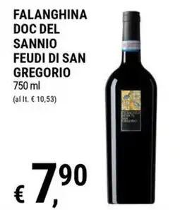Tre Valli Supermercato Falanghina Doc del Sannio Feudi di San Gregorio offerta