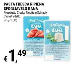Tre Valli Supermercato Pasta fresca ripiena sfogliavelo rana offerta