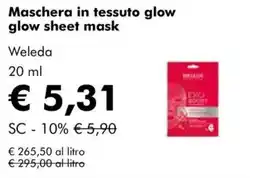 NaturaSì Maschera in tessuto glow Weleda offerta