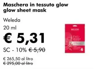 Maschera in tessuto glow Weleda