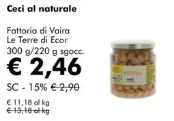 NaturaSì Ceci al naturale Fattoria di Vaira offerta