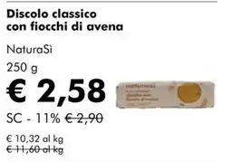NaturaSì Discolo classico con fiocchi di avena NaturaSi offerta