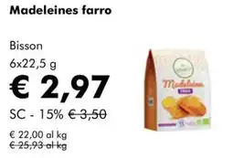 NaturaSì Madeleines farro Bisson offerta