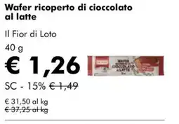 NaturaSì Wafer ricoperto di cioccolato al latte Il Fior di Loto offerta