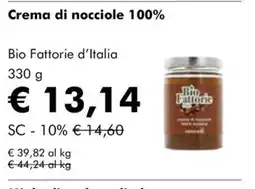 NaturaSì Crema di nocciole Bio Fattorie d'Italia offerta